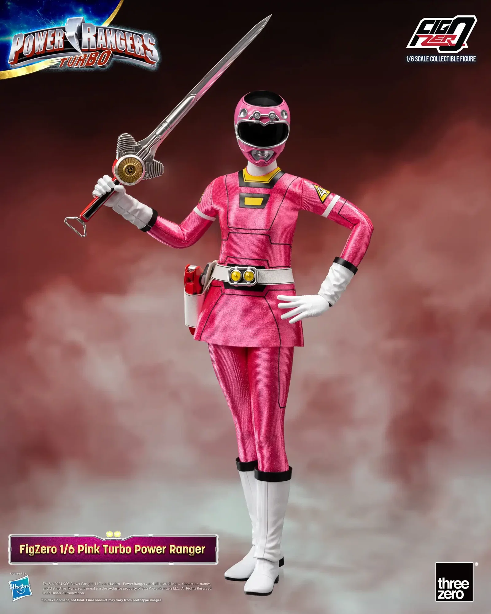 Power Rangers Turbo FigZero 1/6 Pink Turbo Power Ranger image 3