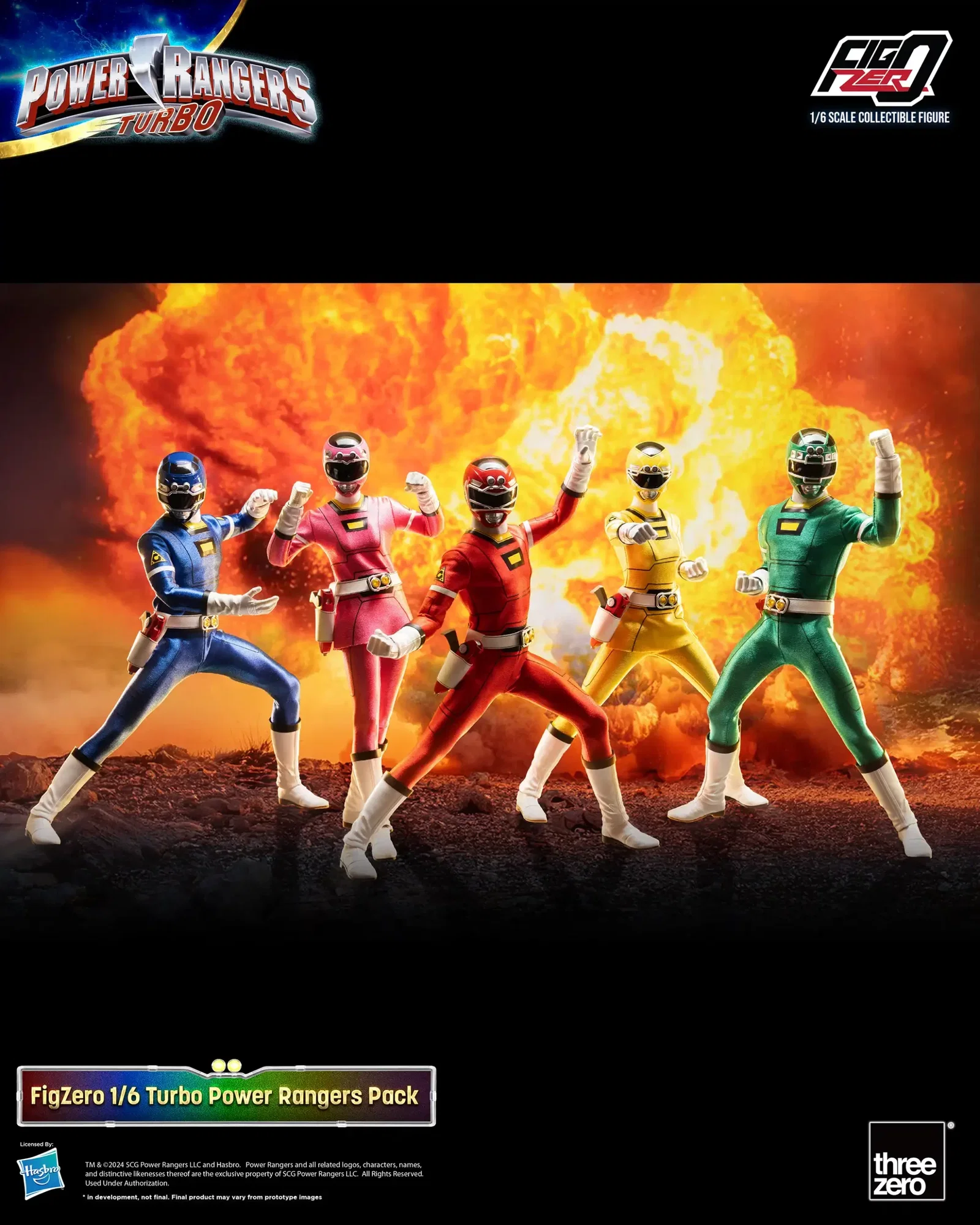 Power Rangers Turbo FigZero 1/6 Turbo Power Rangers Pack image 2