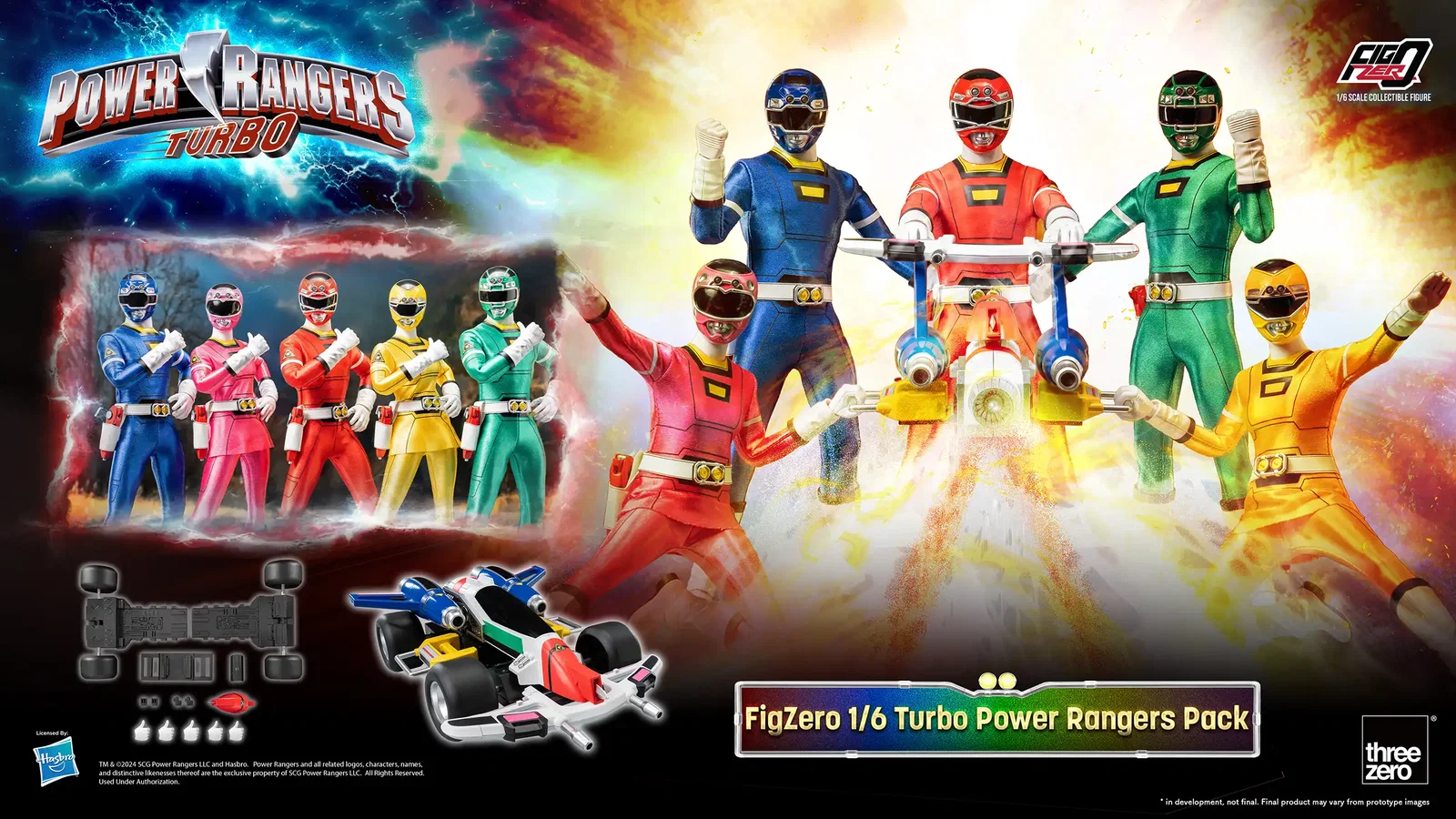 Power Rangers Turbo FigZero 1/6 Turbo Power Rangers Pack image 3