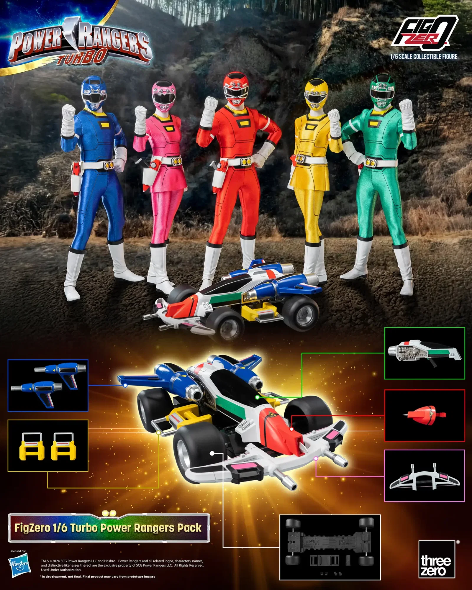 Power Rangers Turbo FigZero 1/6 Turbo Power Rangers Pack image 6