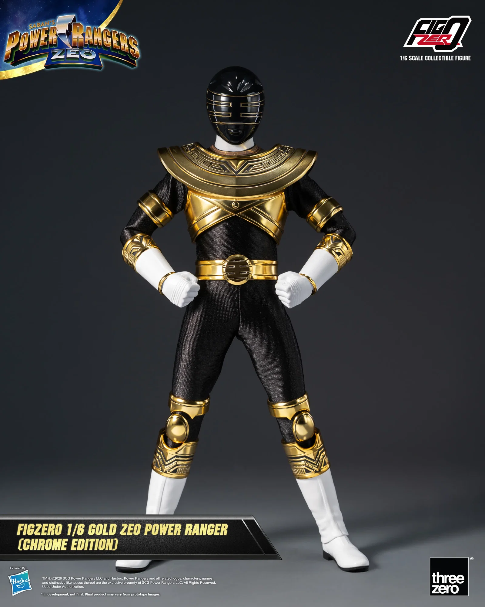 Power Rangers Zeo FigZero 1/6 Gold Zeo Power Ranger (Chrome Edition) image 2