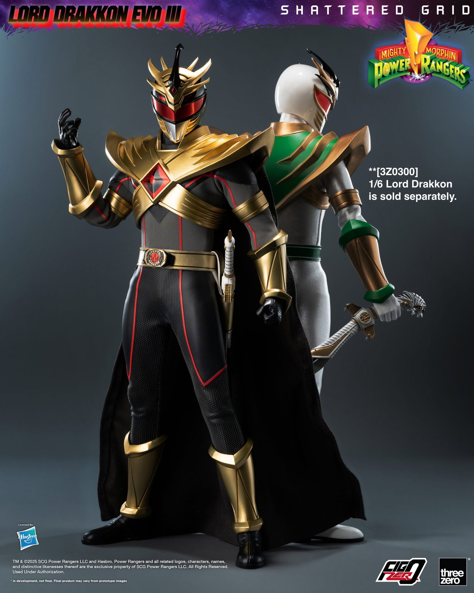 Mighty Morphin Power Rangers: Shattered Grid FigZero 1/6 Lord Drakkon Evo III image 4