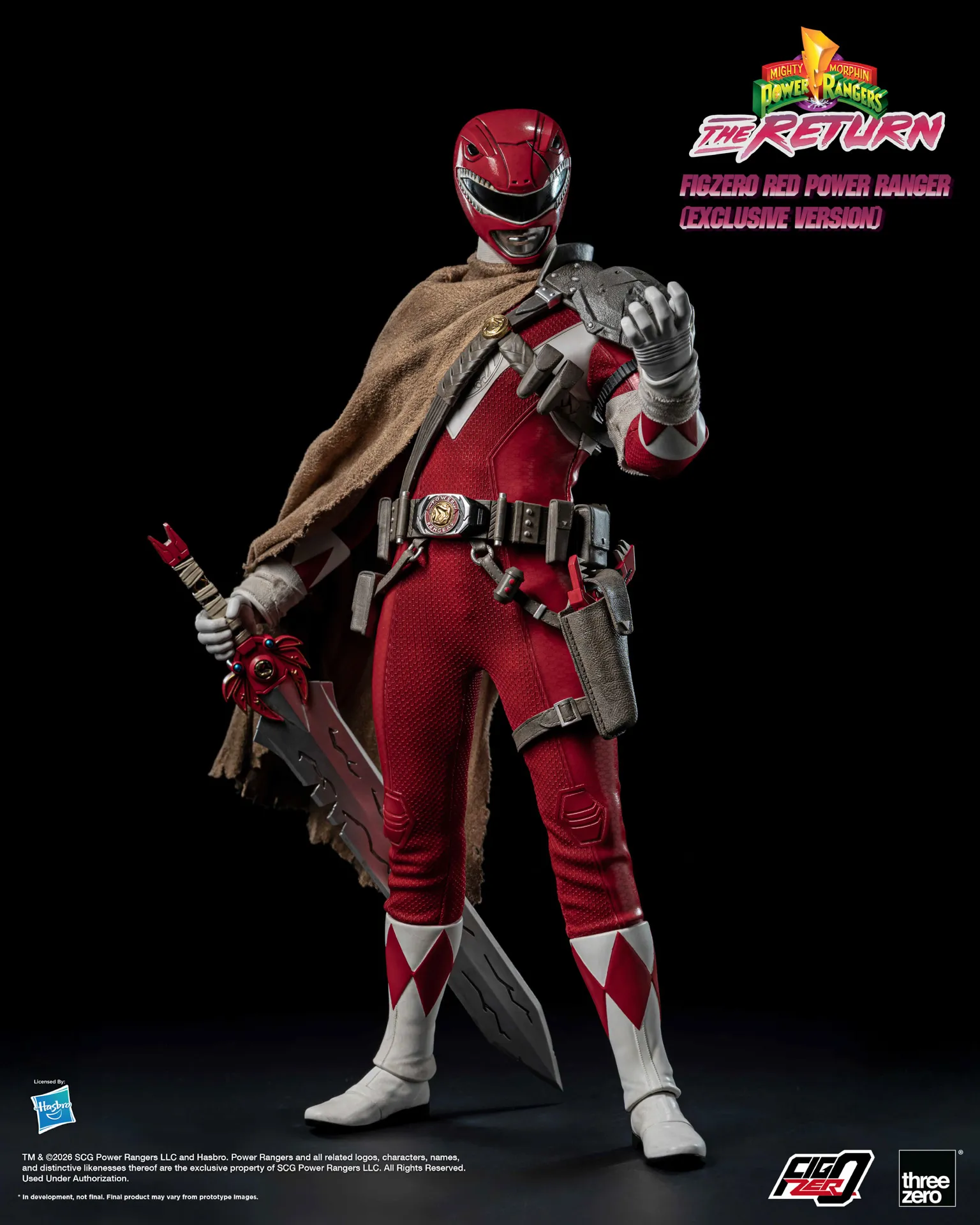 Mighty Morphin Power Rangers: The Return FigZero 1/6 Red Power Ranger (Exclusive Version) image 8