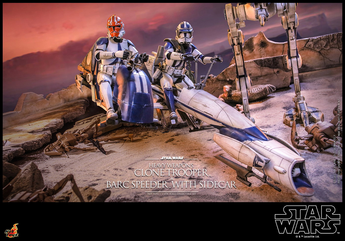 Star Wars: The Clone Wars - Heavy Weapons Clone Trooper & BARC Speeder with Sidecar image 10
