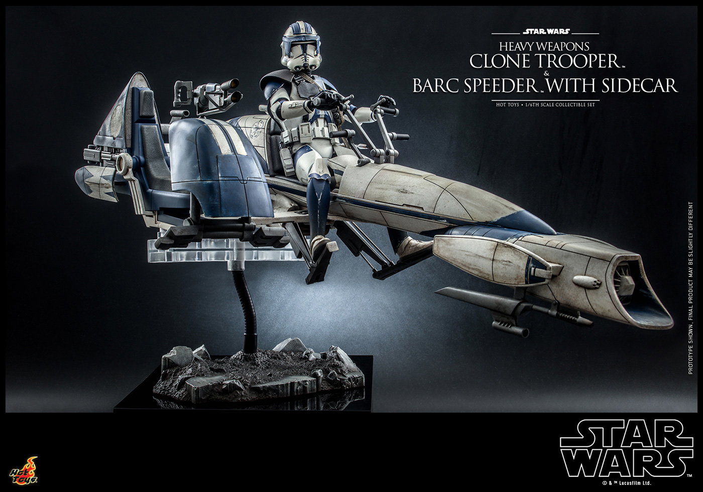 Star Wars: The Clone Wars - Heavy Weapons Clone Trooper & BARC Speeder with Sidecar image 2