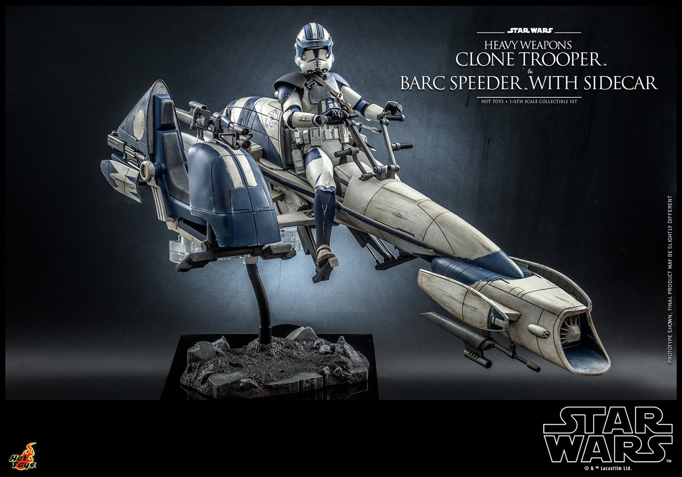 Star Wars: The Clone Wars - Heavy Weapons Clone Trooper & BARC Speeder with Sidecar image 3
