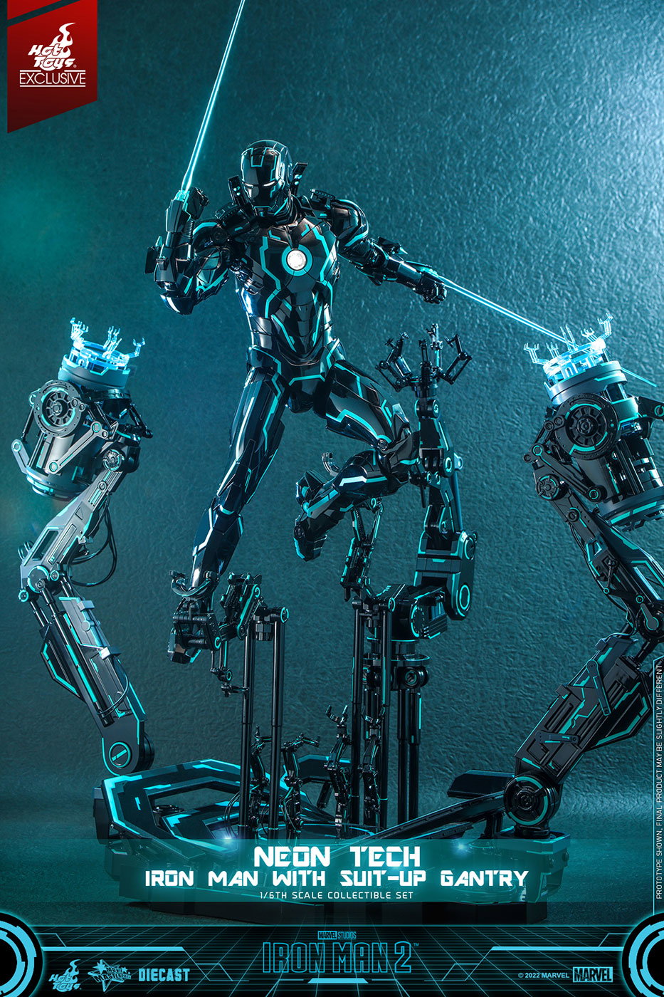 Iron Man 2 - Mark 4 (Neon Tech Version) [With Suit-Up Gantry] image 2