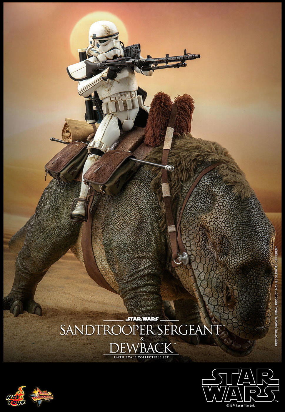 Star Wars / Episode IV A New Hope - Sandtrooper Sergeant & Dewback Set image 6