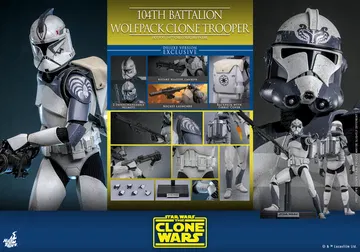 Star Wars: The Clone Wars - 104th Battalion Wolfpack Clone Trooper [With Bonus Accessories]