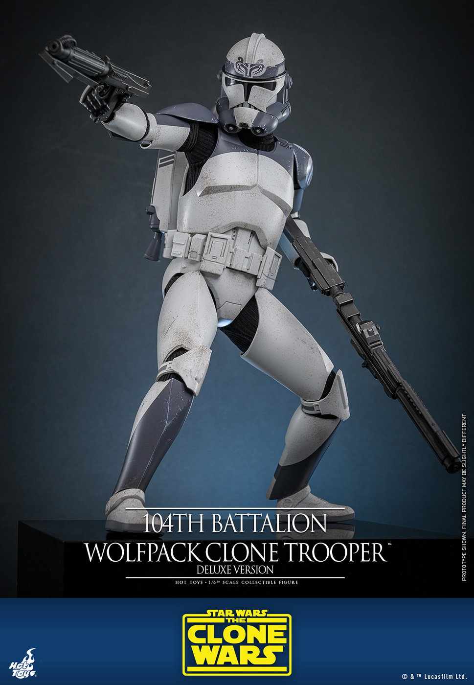 Star Wars: The Clone Wars - 104th Battalion Wolfpack Clone Trooper [With Bonus Accessories] image 4