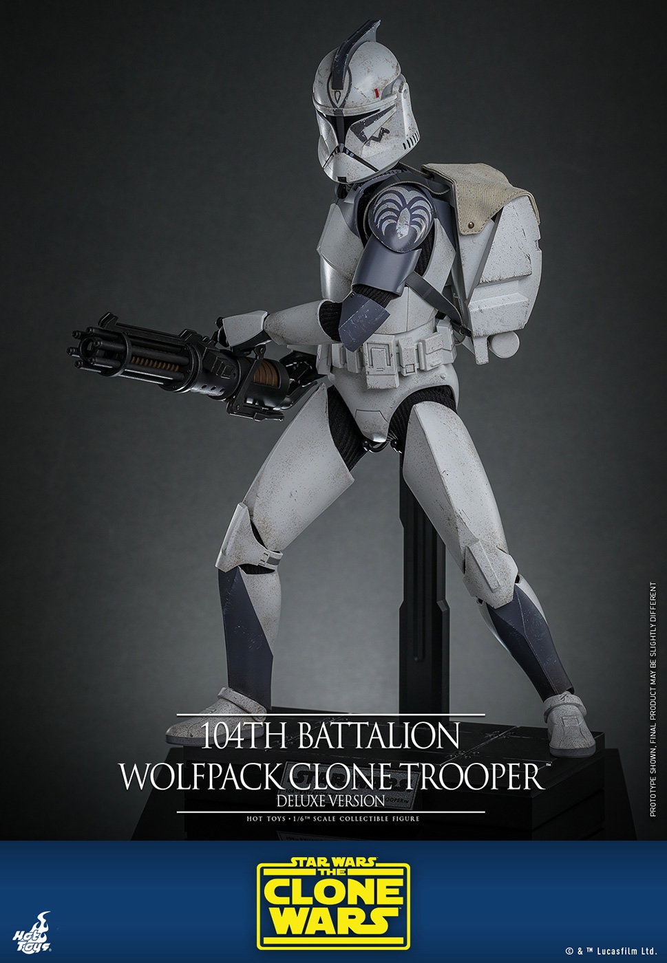 Star Wars: The Clone Wars - 104th Battalion Wolfpack Clone Trooper [With Bonus Accessories] image 6