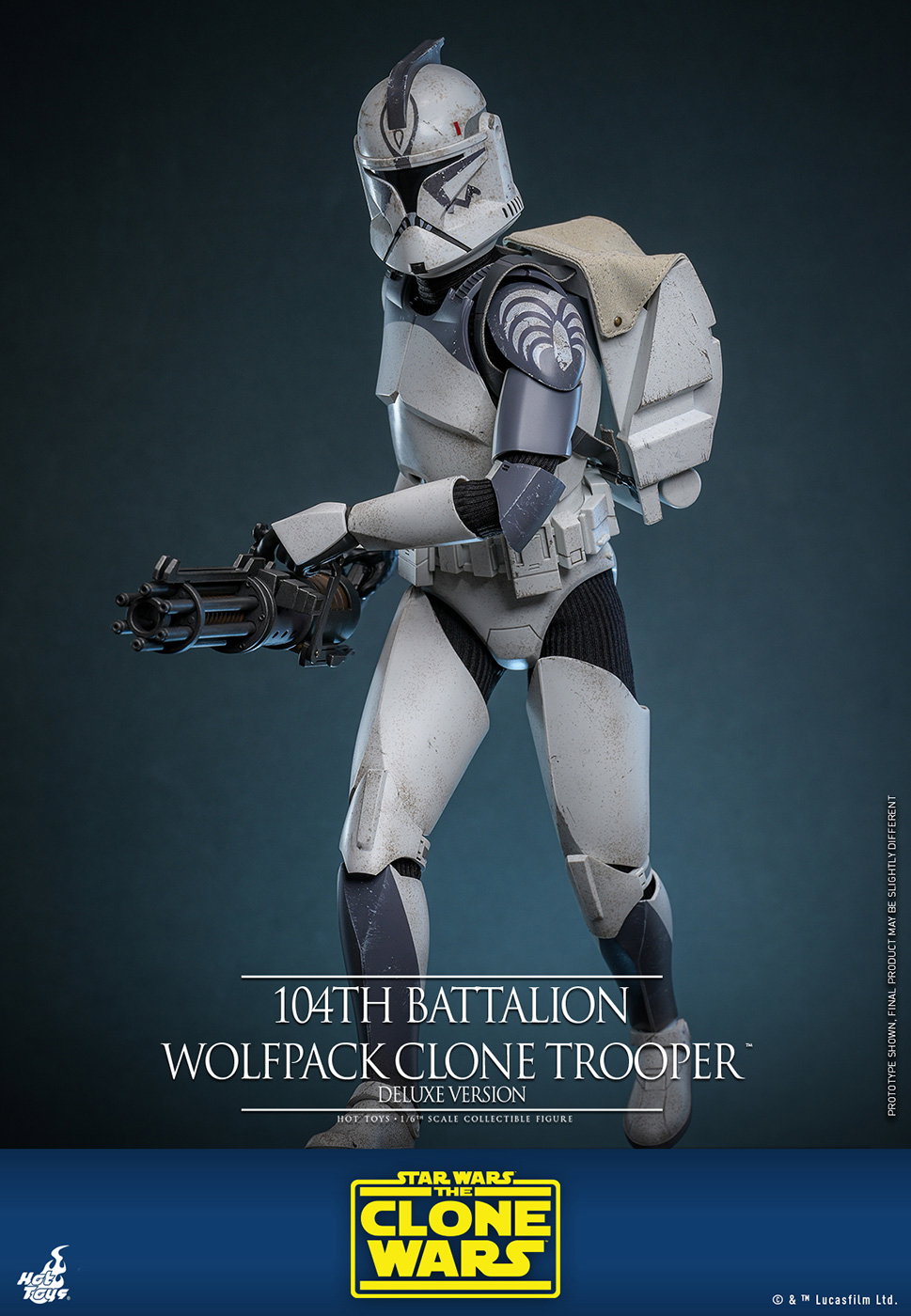 Star Wars: The Clone Wars - 104th Battalion Wolfpack Clone Trooper [With Bonus Accessories] image 7