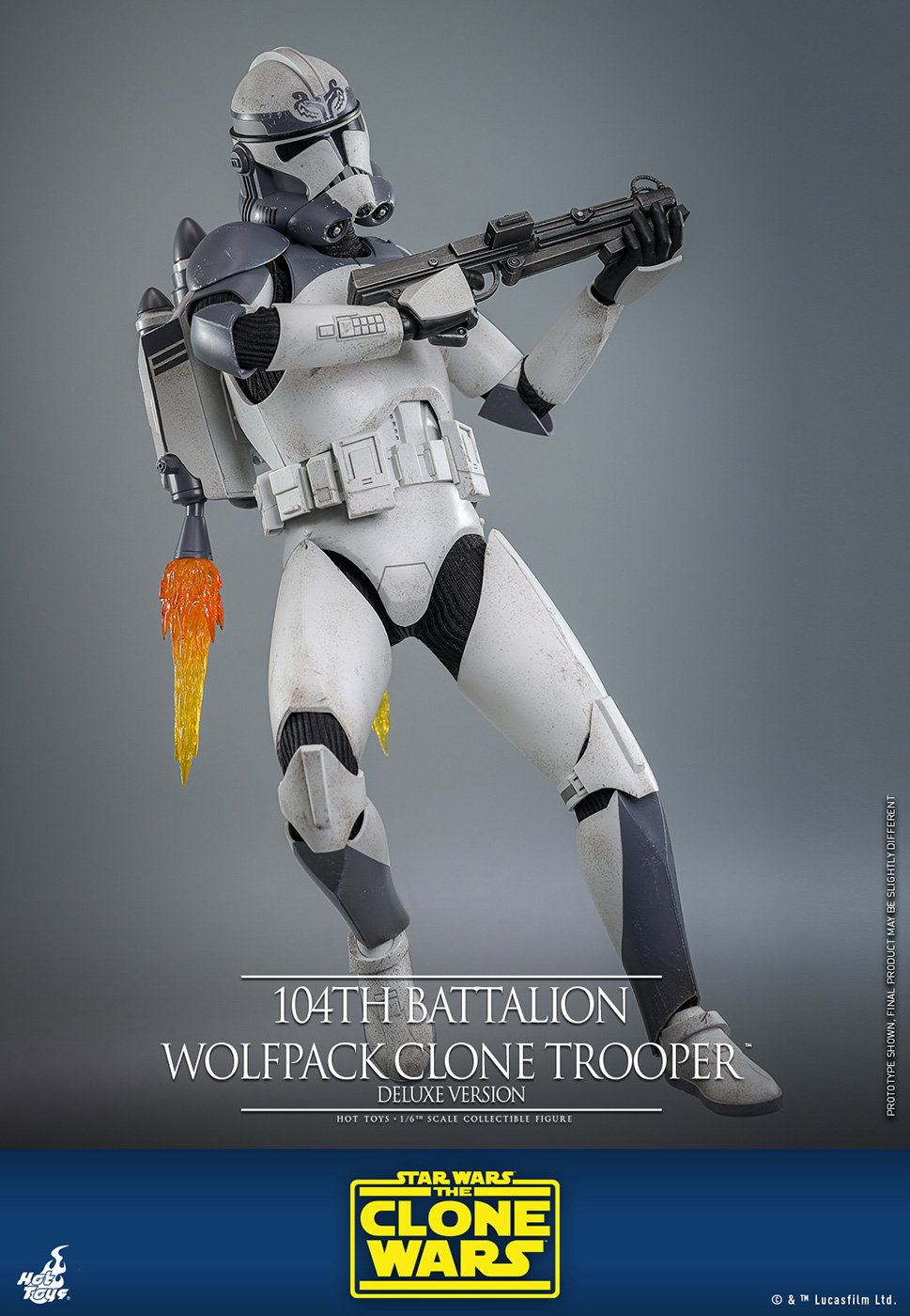 Star Wars: The Clone Wars - 104th Battalion Wolfpack Clone Trooper [With Bonus Accessories] image 9