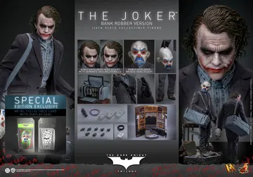 The Dark Knight Trilogy - The Joker (Bank Robber) [With Bonus Accessory]