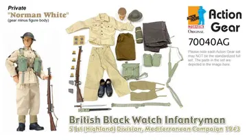 1/6 Dragon Original Action Gear for Private "Norman White" British Black Watch Infantryman 51st (Highland) Division, Mediterranean Campaign 1943 [70040AG]
