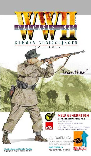 "Gunther Hengst", German Gebirgsjager, Caucasus 1942