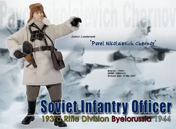 "Pavel Nikolaievich Chernov", Soviet Winter Infantry Officer, 193rd Rifle Division, Byelorussia, 1944 (Junior Lieutenant)