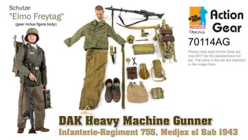 1/6 Dragon Original Action Gear for "Elmo Freytag", Schutze, DAK Heavy Machine Gunner, Infanterie-Regiment 755, Medjez el Bab 1943 [70114AG]