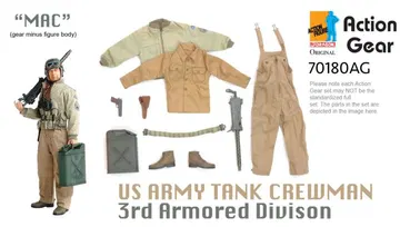 1/6 Dragon Original Action Gear for "MAC", US Army Tank Crewman 3rd Armored Division [70180AG]