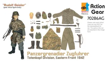 1/6 Dragon Original Action Gear for "Rudolf Geisler",Panzergrenadier Zugfuhrer Totenkopf Division, Eastern Front 1942 [70286AG]