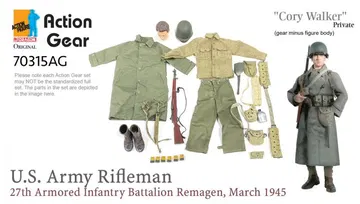 1/6 Dragon Original Action Gear for "Cory Walker" Private, U.S. Army Rifleman, 27th Armored Infantry Battalion, Remagen, March 1945 [70315AG]