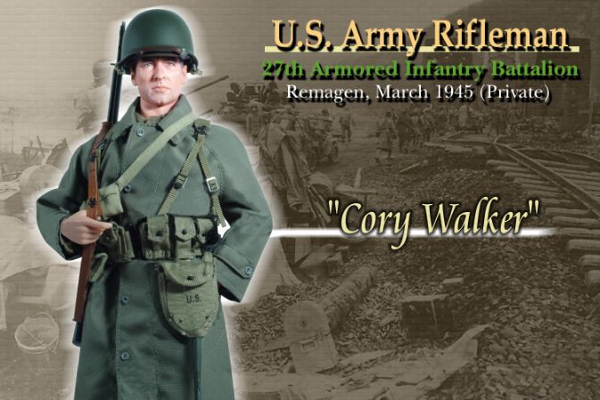 "Cory Walker", U.S. Army Rifleman, 27th Armored Infantry Battalion, Remagen, March 1945 (Private) image 1