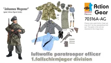 1/6 Dragon Original Action Gear for "Johannes Wegener" Iuftwaffe paratrooper officer 1.fallschirmjager division