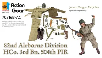 1/6 Dragon Original Action Gear for 1/6 Dragon Original Action Gear for "James Maggie Megellas" 82nd Airborne Division HCo. 3rd Bn. 504th PIR [70316B-AG]