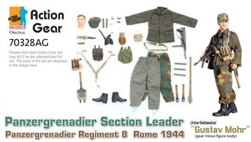 1/6 Dragon Original Action Gear for "Gustav Mohr", Panzergrenadier Section Leader, Panzergrenadier Regiment 8, Rome 1944 (Unterfeldwebel) [70328AG]