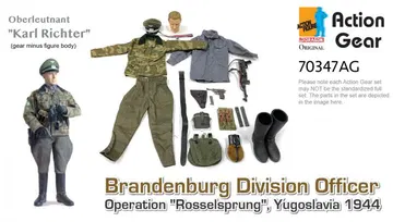 1/6 Dragon Original Action Gear for Oberleutnant "Karl Richter", Brandenburg Division Officer, Operation "Rosselsprung", Yugoslavia 1944 [70347AG]