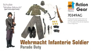 1/6 Dragon Original Action Gear for Schutze "Walter Monch", Wehrmacht Infanterie Soldier, Parade Duty [70349AG]