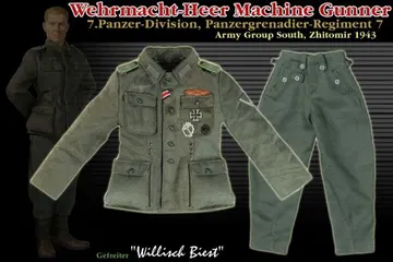 SOLDAT 004 Figure B - "Willisch Biest", Wehrmacht-Heer Machine Gunner, Panzergrenadier-Regiment 7, 7.Panzer-Division, Army Group South, Zhitomir 1943
