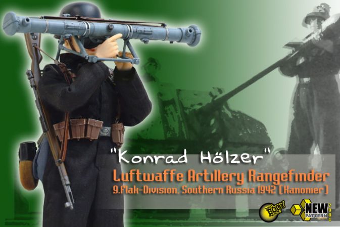 "Konrad Holzer", Luftwaffe Artillery Kanonier w/Rangefinder, 9.Flak-Division, Southern Russia, 1942 (Kanonier) image 1