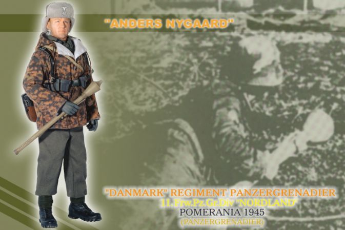 "Anders Nygaard", Danmark Regiment Panzergrenadier, 11.Frw Pz.Gr.Div. "Norland", Pomerania 1945, (Panzergrenadier) image 1