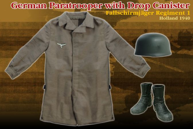 "Bruno Adler", German Paratrooper w/Drop Canister, Fallschirmjager Regiment 1, Holland 1940 image 2