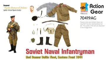 1/6 Dragon Original Action Gear for Corporal "Fyodor Antonovich Nikitin", Soviet Naval Infantryman, Red Banner Baltic Fleet , Eastern Front 1944 [70419AG]