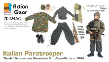 1/6 Dragon Original Action Gear for Private "Paolo Arnesi", Italian Paratrooper, 'Nembo' Autonomous Parachute Bn., Anzio-Nettuno 1944 [70424AG]