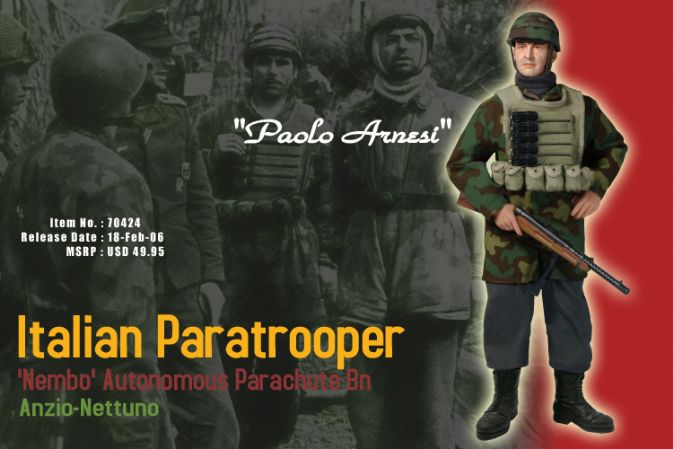 "Paolo Arnesi", Italian Paratrooper, 'Nembo' Autonomous Parachute Bn., Anzio-Nettuno 1944 (Private) image 1