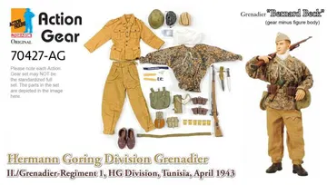 1/6 Dragon Original Action Gear for Grenadier "Bernard Beck", Hermann Goring Division Grenadier, II./Grenadier-Regiment 1, HG Division, Tunisia, April 1943 [70427AG]