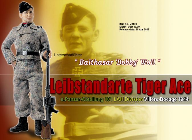 "Balthasar 'Bobby' Woll", Leibstandarte Tiger Ace, s.Panzer-Abteilung 101, LAH Division, Villers-Bocage, 1944 (Unterscharfuhrer) image 1