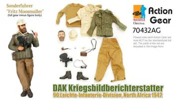 1/6 Dragon Original Action Gear for Sonderfuhrer "Fritz Moosmuller", DAK Kriegsbildberichterstatter, 90.Leichte-Infanterie-Division, North Africa 1942 [70432AG]