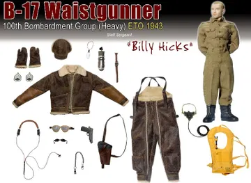 Billy Hicks, B-17F Waist Gunner, 100th Bombardment Group (Heavy), Eight Air Force, Regensburg Raid, 1943 (Staff Sergeant)