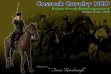 "Taras Karabanyk", Cossack Cavalry NCO, Kuban-Kosak-Reiterregiment 4, Eastern Front 1944 (Vakhmistr)