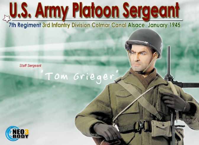 "Tom Grieger", U.S. Army Platoon Sergeant, 7th Regiment, 3rd Infantry Division, Colmar Canal, Alsace 1945 (Staff Sergeant) image 2
