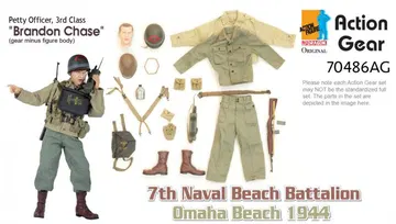 1/6 Dragon Original Action Gear for "Brandon Chase", U.S. Navy Signalman, 7th Naval Beach Battalion, Omaha Beach 1944 (Petty Officer, 3rd Class) [70486AG]