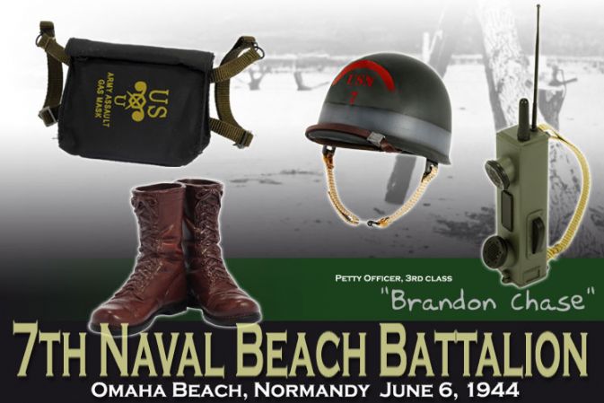 "Brandon Chase", U.S. Navy Signalman, 7th Naval Beach Battalion, Omaha Beach 1944 (Petty Officer, 3rd Class) image 3