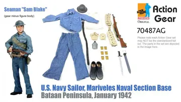 1/6 Dragon Original Action Gear for Seaman "Sam Blake", U.S. Navy Sailor ,Mariveles Naval Section Base, Bataan Peninsula, January 1942 [70487AG]