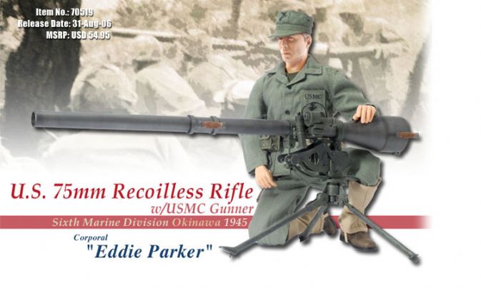 "Eddie Parker", U.S. 75mm Recoilless Rifle w/USMC Gunner, 6th Marine Division, Okinawa 1945 (Corporal) image 1