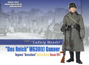 "Ludwig Mandel", "Das Reich" MG30(t) Gunner, Regiment "Deutschland", Central Sector, Russia 1941 (Schutze)