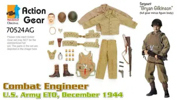 1/6 Dragon Original Action Gear for Sergeant "Bryan Gilkinson", Combat Engineer, U.S. Army ETO, December 1944 [70524AG]